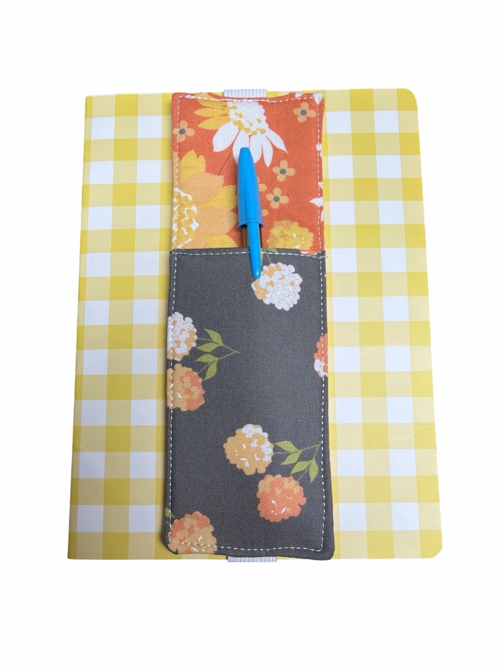 Hand Crafted Journal Pen Holder Bookmark Floral